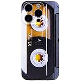 TNCYOLL Compatible with iPhone 16 PRO 80S Case, Cassette Tape Shockproof Music Cool Phone Case Bumper Protective Cover for iPhone 16 pro Multicolor