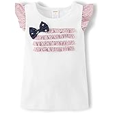 Gymboree Girls and Toddler Flutter Short Sleeve Embroidered Graphic T-Shirt