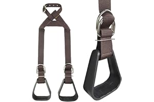 THREE ARCHERS Buddy Stirrups for Western Saddle - Heavy Duty Nylon Straps & Non-Slip Footbeds | Durable Equestrian Stirrups for Safety and Comfort | Western Horse Tack, Kids Riding Accessories
