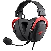Headphone Fone de Ouvido Havit H2002d Black Red, Gamer, com Microfone Destacável, Falante 53mm, Plug 3, 5mm: compatível com X