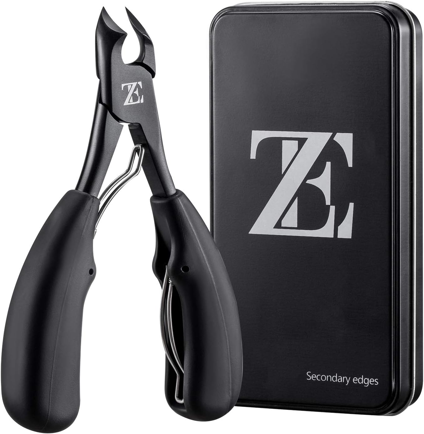 EZVOV Toenail Clipper for Thick or Ingrown Toenail Tool Heavy Duty Nail Clippers Surgical Sharp Blade Fingernail Clippers - Double Spring - One Back Up