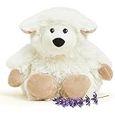 warmies Junior Microwavable & Weighted Stuffed Animals, Sheep - Heated Stuffed Animal Plushie for Warmth & Comfort - Cute Soft Plush Toys for Adults & Children (Boys, Girls, Babies & Toddlers)