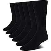 Calvin Klein Mens Crew Socks - 6 Pack Lightweight Cotton Blend Moisture-Wicking Cushioned Athletic Crew Socks for Men