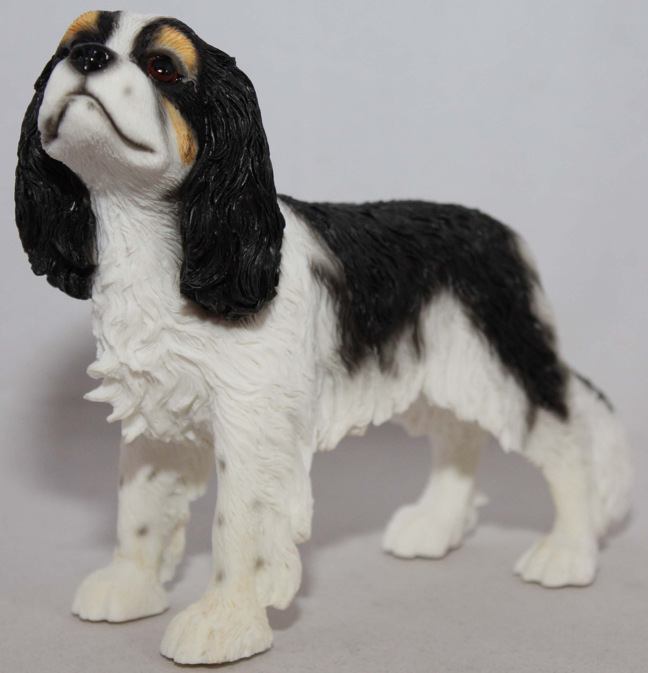 The Leonardo Collection Tri-Colour Cavalier King Charles Spaniel, Stone, Black, 14 x 4 x 9 cm, LP19973A