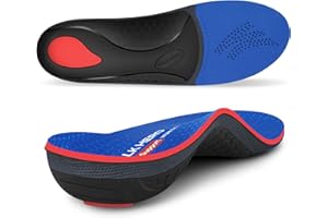 WALK·HERO COMFORT AND SUPPORT Walkhero Arch Support Inserts for Men & Women - Plantar Fasciitis Insoles with Max Cushion, Orthotics for Heel Pain Relief, Work Boots, Standing All Day (Mens 10-10.5 | Womens 12-12.5, Starry Blue)