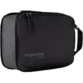 Eagle Creek Pack-It Isolate Compression Cube, Small, Black | Lightweight Cube for Optimizing Luggage Space, Zippered Pouch, Convenient Top Handle for Easy Carrying