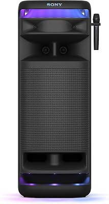 ULT TOWER 10, Altavoz bluetooth para fiestas con ULT POWER SOUND y Deep Bass, altavoces X-Balanced, iluminación LED 360, funciones para fiestas, micrófono inalámbrico, portátil, ruedas giratorias