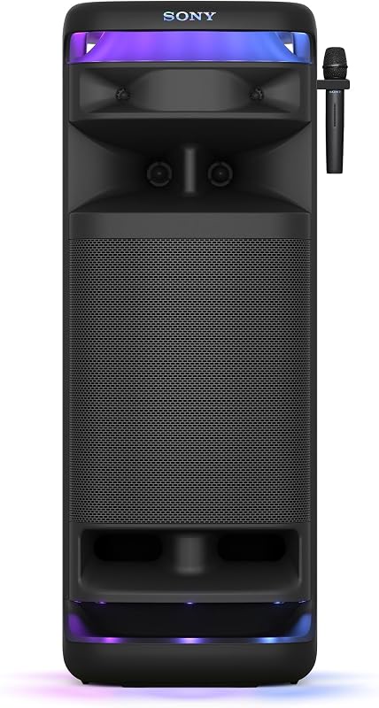 ULT TOWER 10, Altavoz bluetooth para fiestas con ULT POWER SOUND y Deep Bass, altavoces X-Balanced, iluminación LED 360, funciones para fiestas, micrófono inalámbrico, portátil, ruedas giratorias