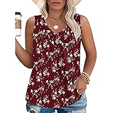 VISLILY Plus Size Tunic Tops for Women Summer V Neck Shirts Dressy Floral Print Tees Fashion Loose Fit Basic Tunics XL Yh004