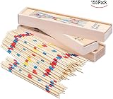 Xrten Pick Up Sticks Game 155 Pcs Wooden Classic Family Fun Ages 6+ view 3