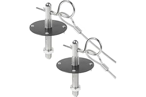 iolory Automotive Hood Pin Kit, Universal Automotive Stainless Steel Engine Hood Pin Plate Bonnet Lock Clip Kit Pin for Reduc