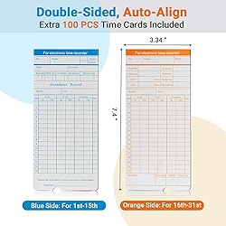 Tera Time Clocks with Extra 100pcs Time Cards