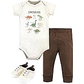 Hudson Baby Unisex Baby Cotton Bodysuit, Pant and Shoe Set