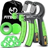 FitBeast Hand Grip Strengthener Workout Kit 5 Pack Light Green