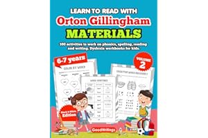 Learn to Read with Orton Gillingham Materials. 100 Activities to work on phonics, spelling, reading and writing. Dyslexia wor