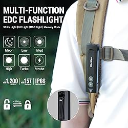 Wurkkos HD01 UV Flashlight, Rechargeable EDC