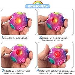 Vdealen Magic Rainbow Puzzle Ball, Fidget Ball