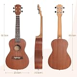 Dripex 23 Inch Concert Ukulele Natural Wood with Beginners Kit view 5