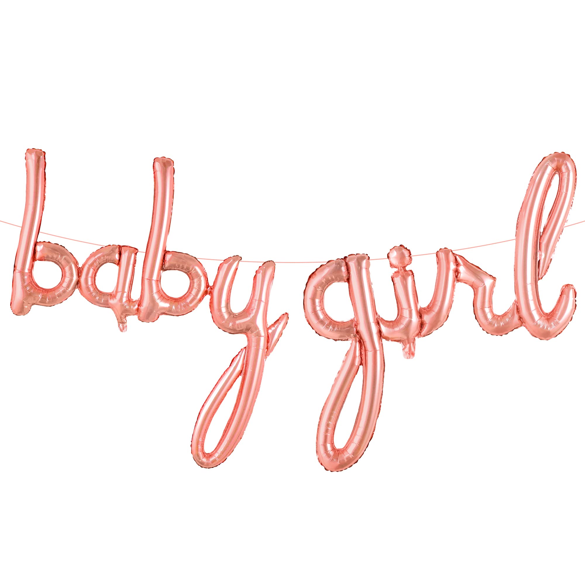 Photo 1 of KatchOn, Baby Balloons - 37 Inch Rose Gold 'Its A Girl' Sign for Baby Shower Decorations