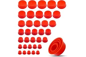 JUFZQO Automotive Cap Plugs Kit 0.64" to 2.39" Fit for AutoLine Pro Autool MR CARTOOL OTC, Tapered Wide Thick Flange Caps, 42 Pcs