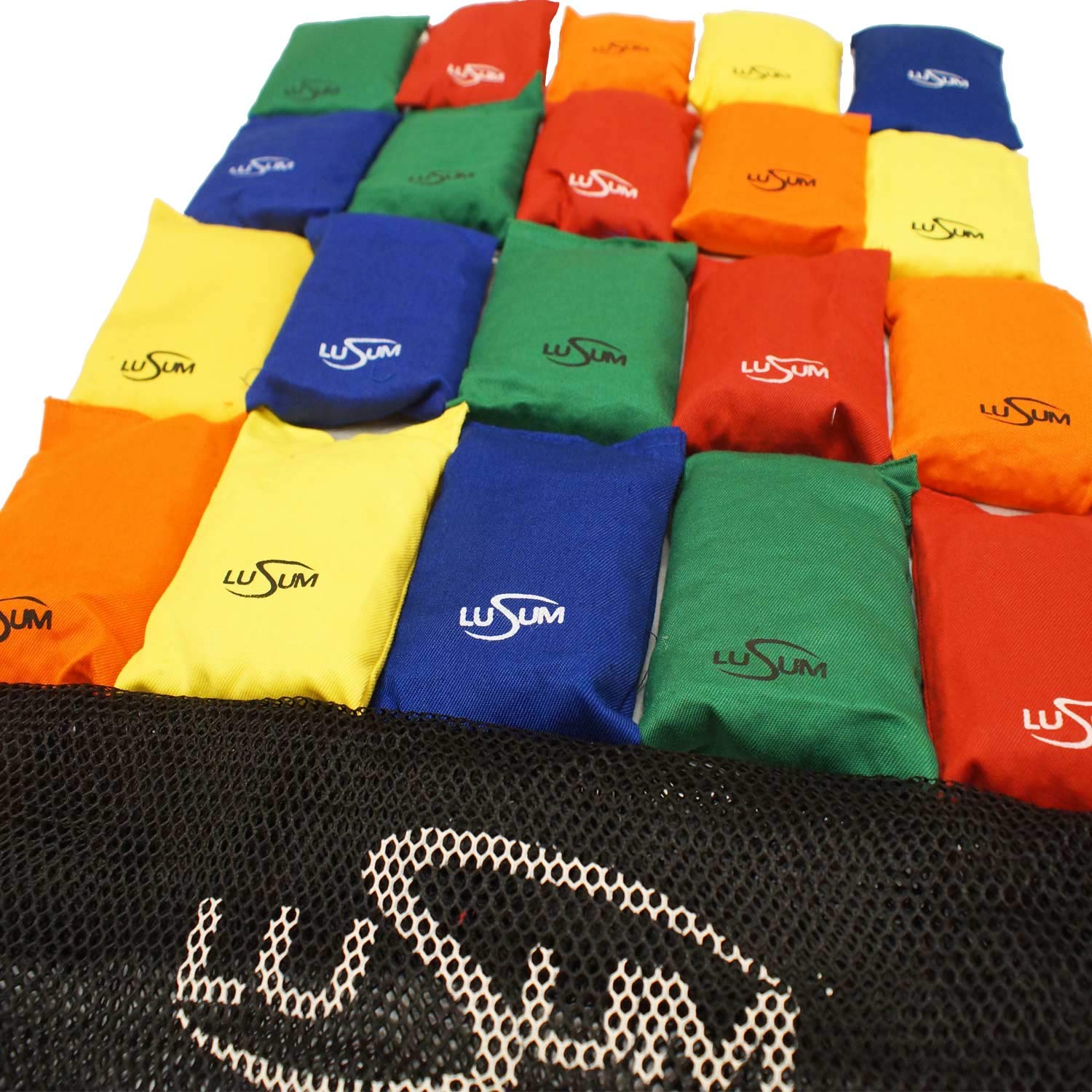 Lusum Bean Bags Featuring a Stay Fresh Bag| Perfect for School Sports, Carnival Games, or Bean Bag Toss (20 pack)