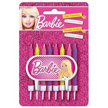Barbie Cake Topper Birthday Candle Set Amazon In Toys Games
