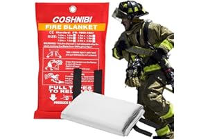 COSHNIBI Emergency Fire Blanket for Home & Kitchen - High Heat Resistant Fire Suppression Blanket (1 Pack)