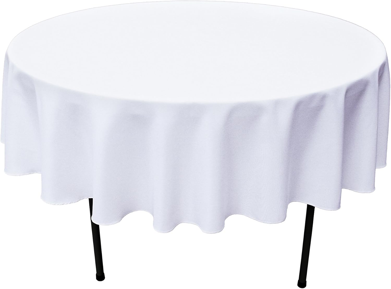 Best White Linen Round Tablecloth 70 Inch For Dining Table
