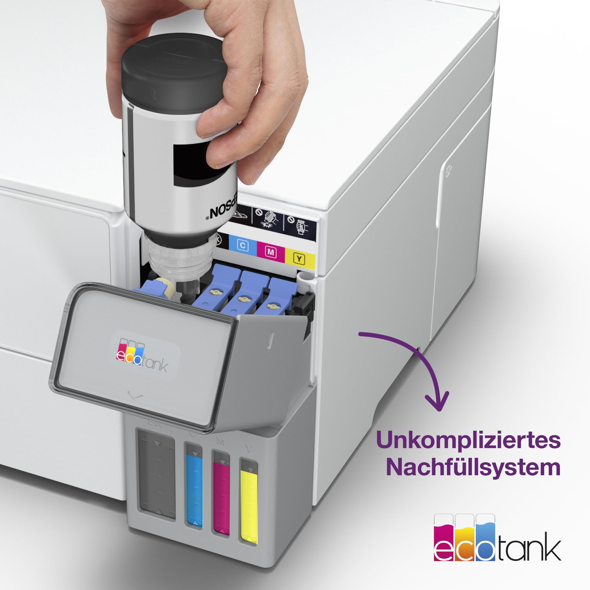Epson EcoTank ET-2959 Tintentankdrucker | für vielbeschäftigte Haushalte | WLAN | A4 | Drucken, Kopieren, Scannen | 3.7 cm LCD-Display | Duplexdruck | inkl. Tinte für bis zu 3 Jahre 9