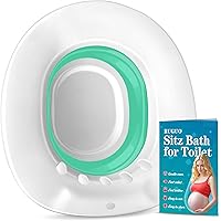 RUGUO Sitz Bath, Sitz Bath for Hemorrhoids - Sitz Bath for Toilet Seat - Sitz Bath for Postpartum Care, Sits Bath Kit for Wom