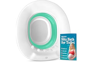 RUGUO Sitz Bath, Sitz Bath for Hemorrhoids - Sitz Bath for Toilet Seat - Sitz Bath for Postpartum Care, Sits Bath Kit for Wom