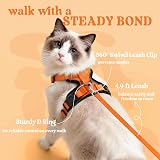 rabbitgoo Cat Harness and Lead Set XS Orange Reflective Adjustable Escape Proof view 5