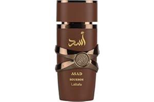 Lattafa Asad Bourbon Eau de Parfum Spray for Unisex, 3.4 Ounce