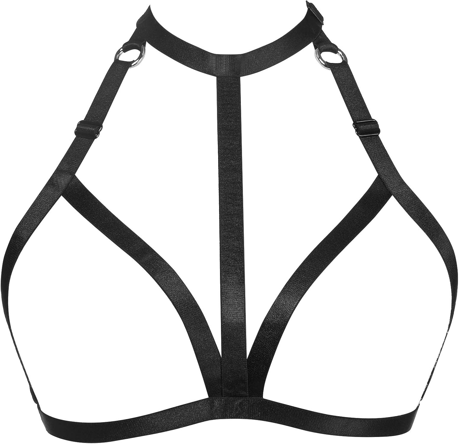 white harness bralette