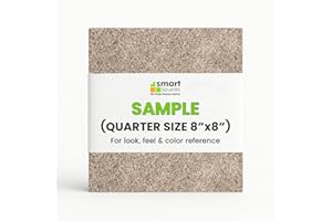 SMART SQUARES THE SIMPLE FLOORING SOLUTION Smart Squares Easy Street Premium Made in The USA Carpet Tiles 8x8 Inch, Soft Padded, Seamless Appearance, Peel and Stick for Easy DIY Installation (Sample, 4032 Casa Marina)