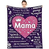 Mom Blanket for Mothers Day, Mom Gifts for Birthday from Daughter and Son for Mother's Day, Christmas, Soft Flannel Throw Blanket Gift, 60" L x 50" W