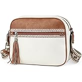 FADEON Crossbody Bags for Women Designer Vegan Leather Crossbody Purse Multi-pocket Medium Shoulder Bag with Card Slots