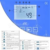 JINGEDD 8000W Wind Solar Hybrid MPPT Charge Controller 12V 24V 48V LCD view 3