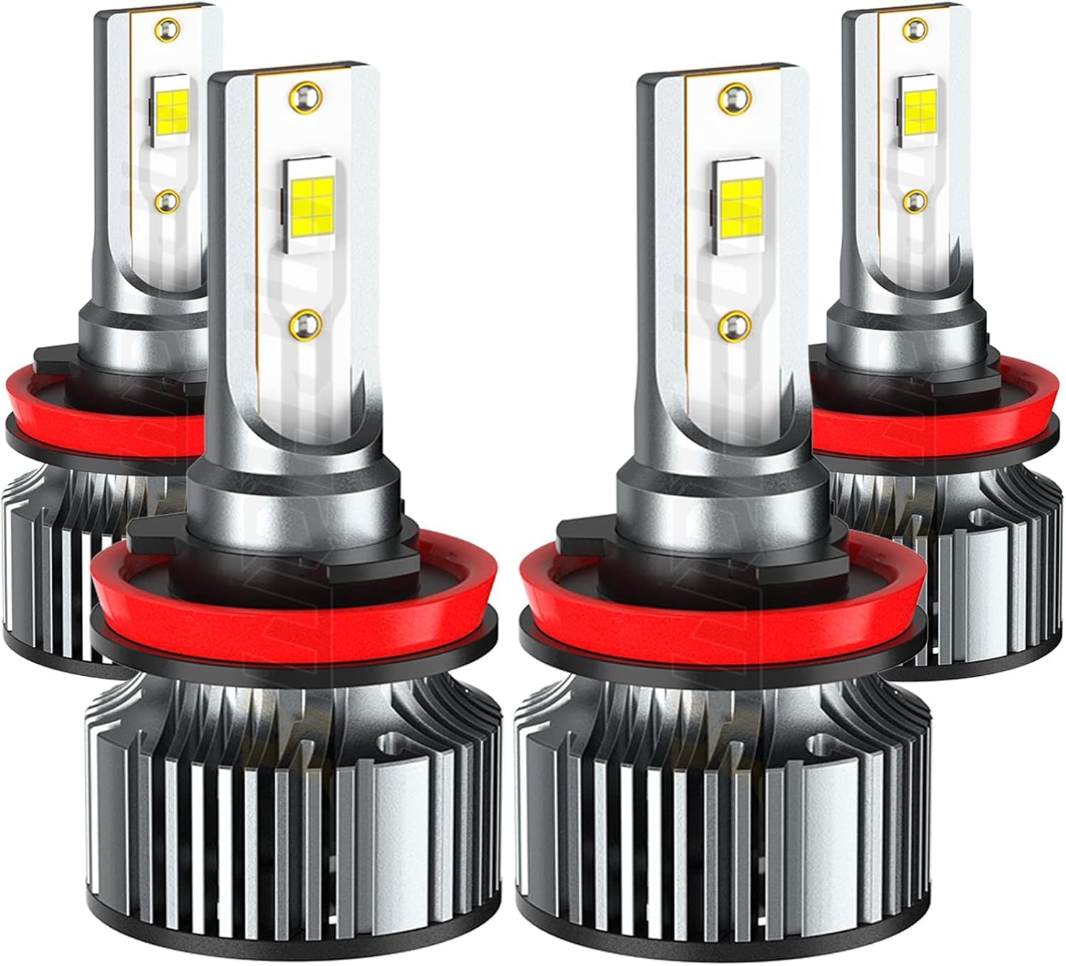 Photo 1 of Compatible For Chevy Malibu High and Low Beams 2004 2005 2006 2007 2008 2009 2010 2011 2012, Hi/Lo Light Bulbs Combo, 6500K White, 500% Brightness, Plug n Play, for Off-Road Use Only, Pack of 4