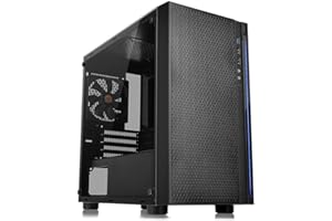 Thermaltake Tempered Glass Black SPCC Micro ATX Gaming Computer Case