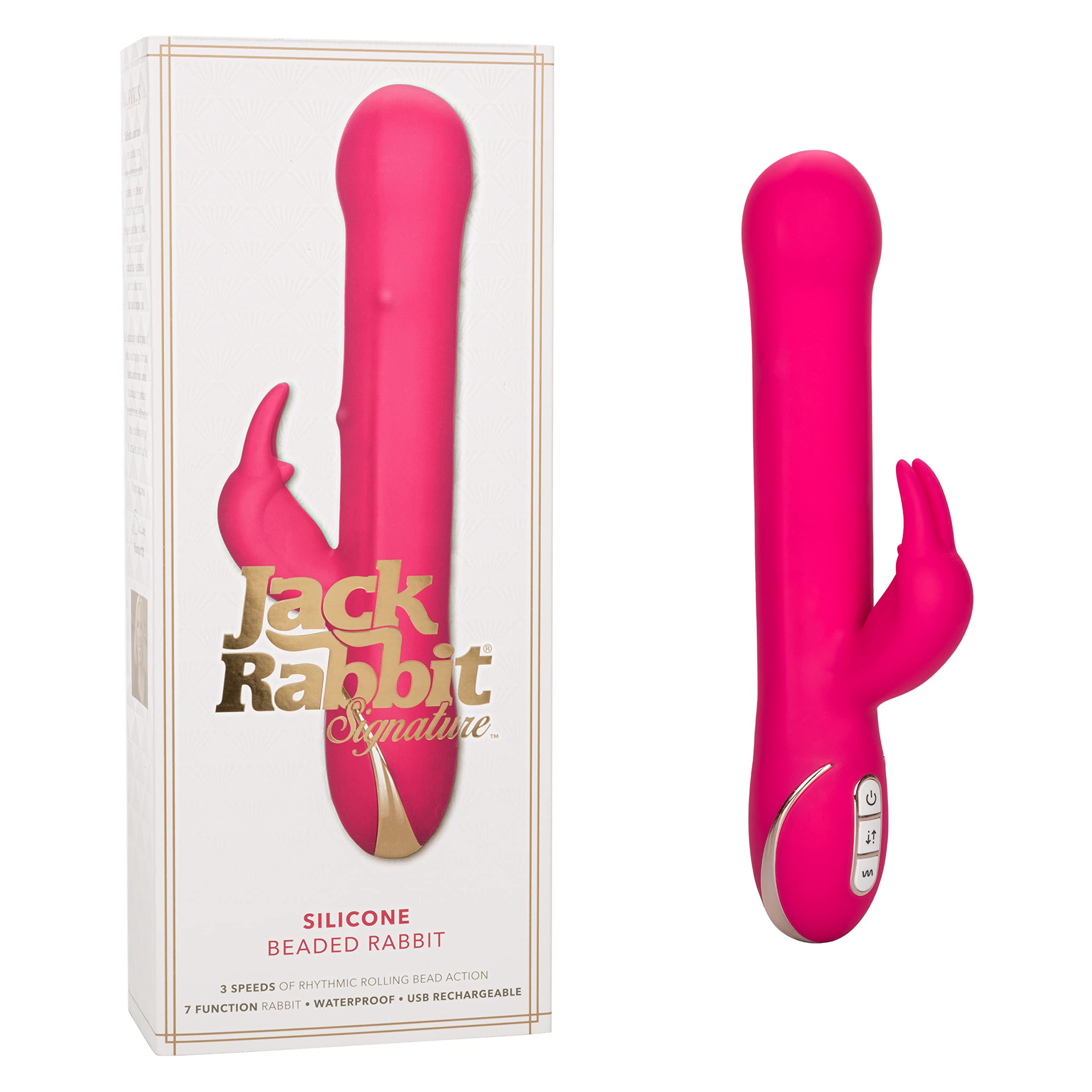 JACK RABBIT Signature Silicone Beaded Rabbit in Pink