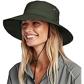 FURTALK Sun Hats for Women Ponytail UPF 50+ Beach Summer Hat Wide Brim Packable Cowboy Hat