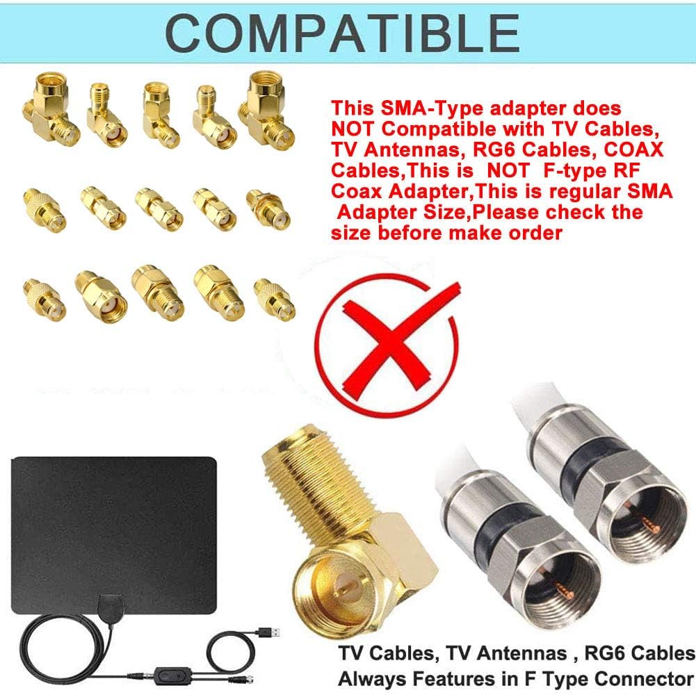 Amazon.com: onelinkmore SMA Adapter Kits SMA Male Female WiFi Antenna  Extension Connector Pack of 15 …: Computers & Accessories