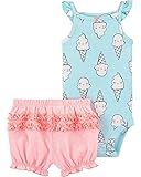 Carter's Baby Girls' 2 Piece Bodysuit Shorts