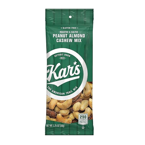 KAR’S NUTS PEANUT ALMOND CASHEW MIXED NUTS, 1.75...
