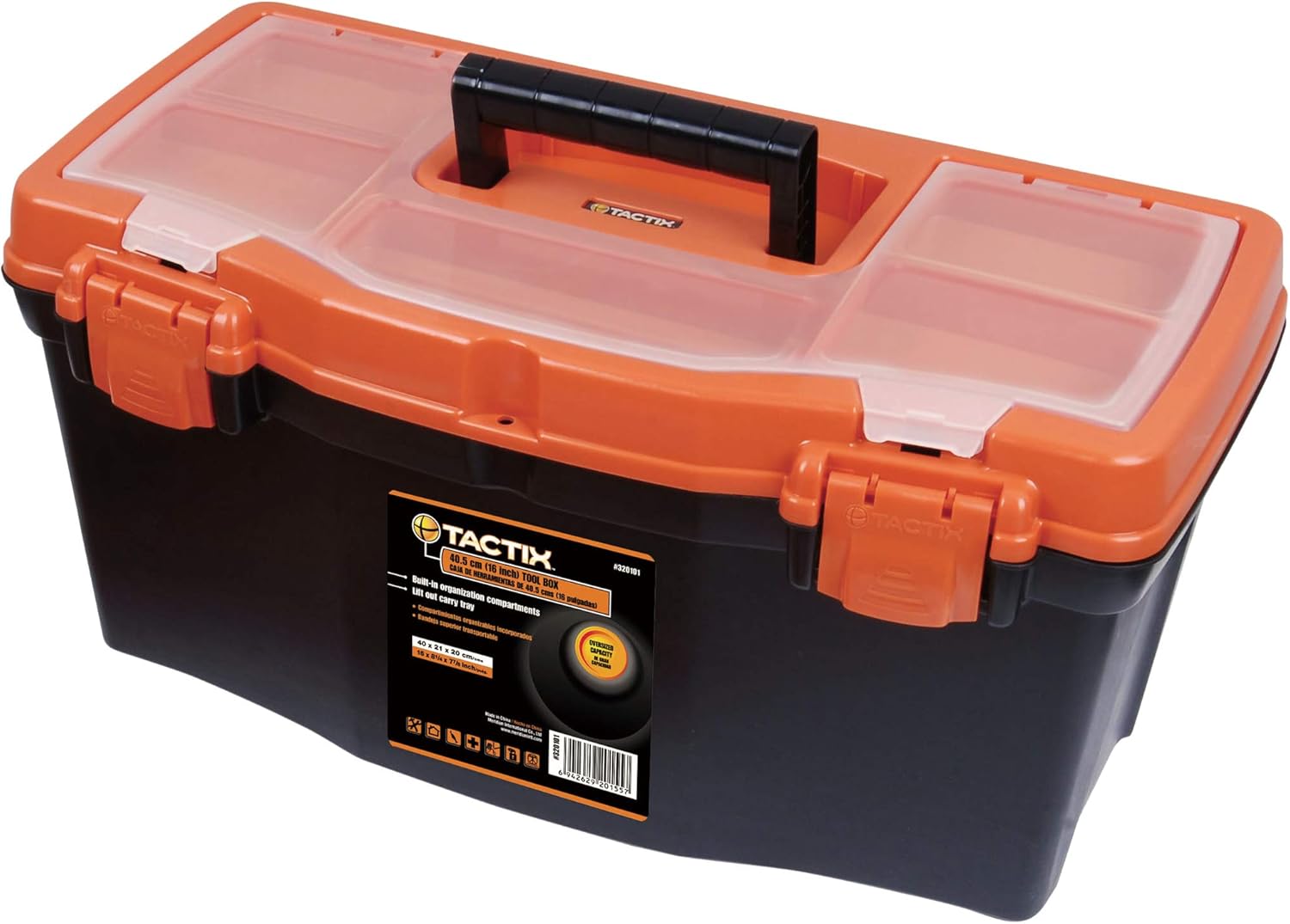 Tactix 16 Inch Plastic Tool Box, Orange/Black TTX320101 Buy Online