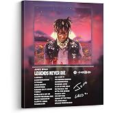 Juice WRLD Canvas Wall Art, Rapper Collage Poster Print, Hip Hop Music Artwork for Bedroom Studio Gaming Room Decor, Vibrant Album Cover Picture Print Framed Music Wall Painting 8X10