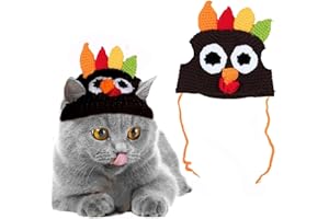 EYIGYLYO Thanksgiving Cats Costume Cat Turkey Drumstick Hat for Small Dog Kitten Thanksgiving Party Costume Cosplay Accessory Headwear