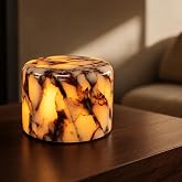 AOPO Natural Marble Cordless Touch Dimmable Table Lamp Night Light | 4000mAh Battery, 3-level Dimmable 3000K Warm Light, Unique Marble Lamp For Bedroom, Dining, Patio &amp; Home Decor Gift