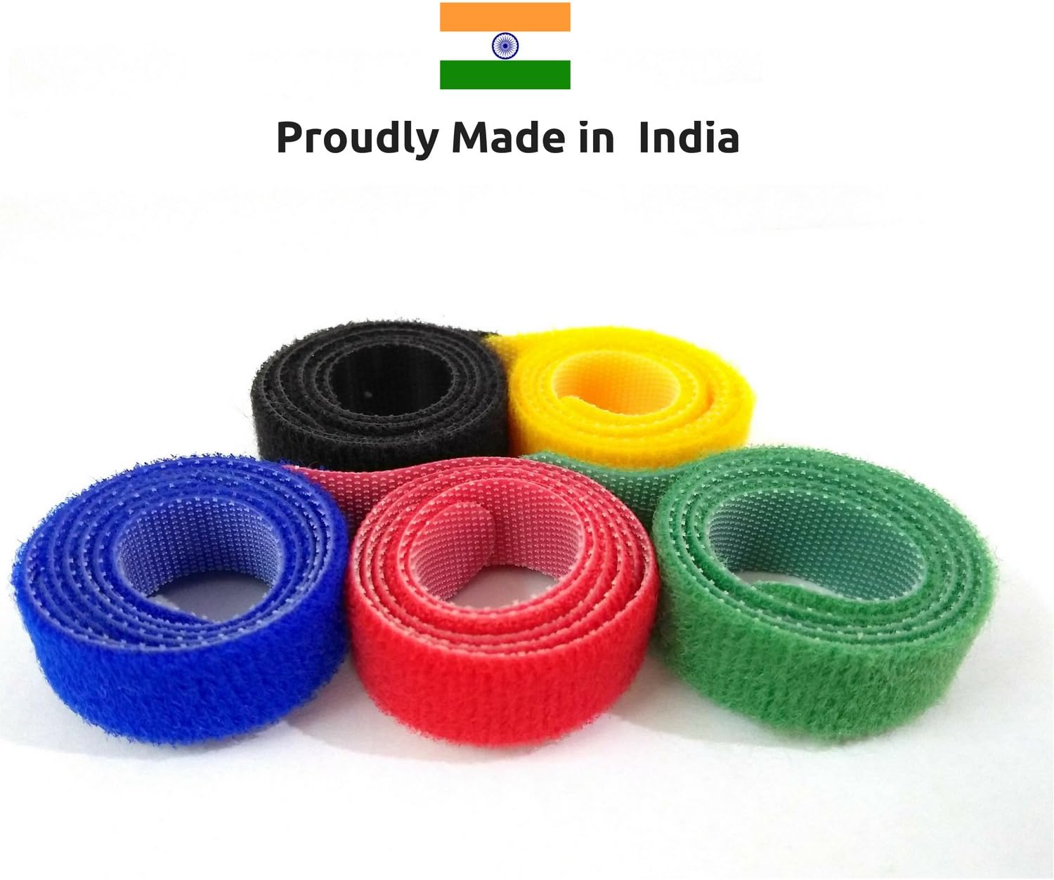 InstaNeat Colorful Reusable Cable Ties Accessories (12mmX150mm) - Pack of 15 - Multicolor